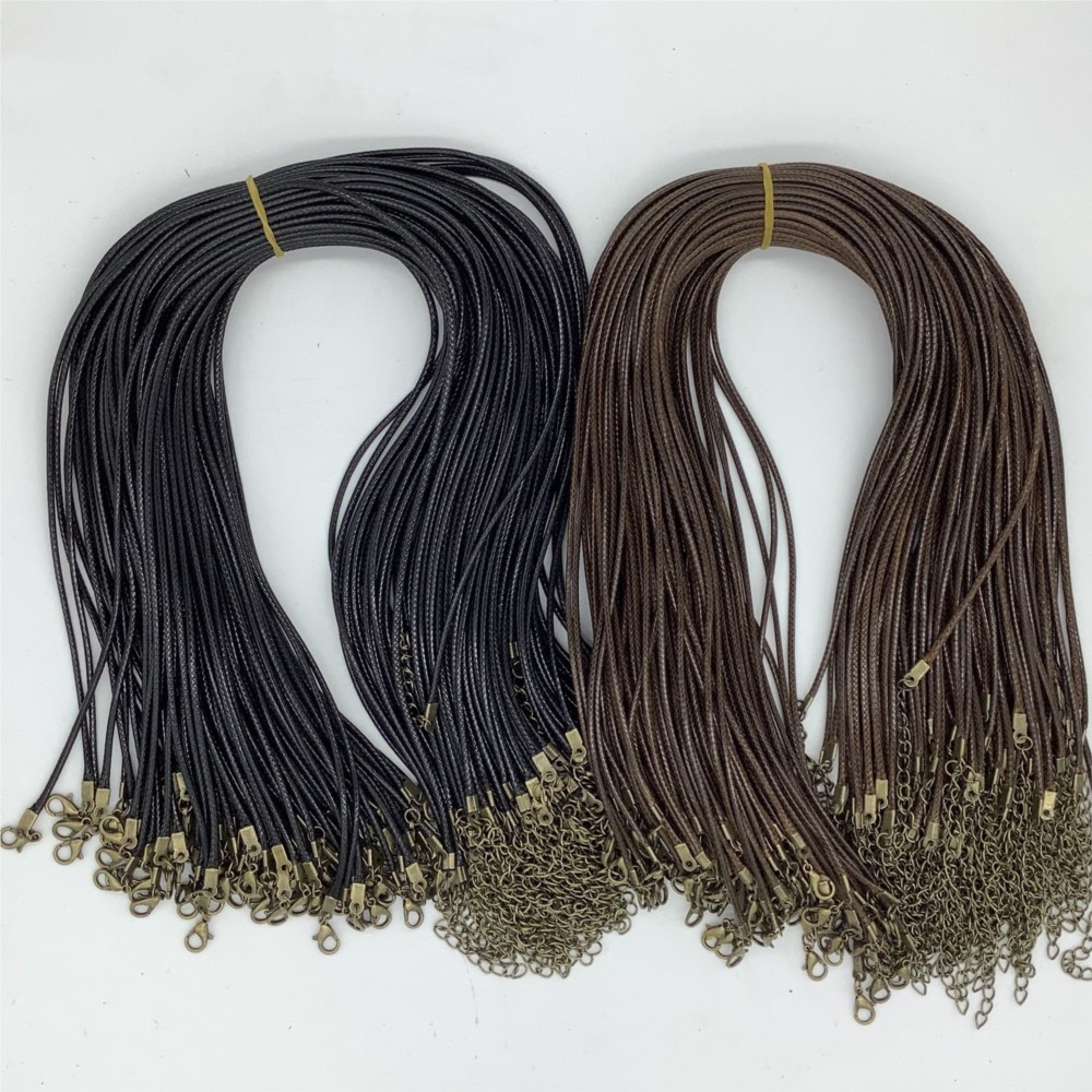 20pcs 45cm Brown Waxed Necklac - Patent Leather Shine 리뷰 및 가격