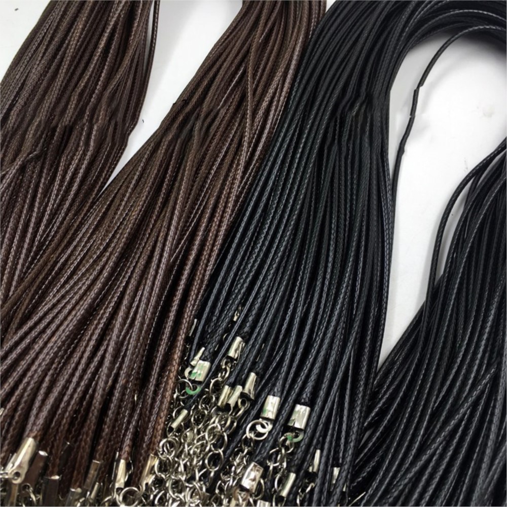 20pcs 45cm Brown Waxed Necklac - Patent Leather Shine 리뷰 및 가격