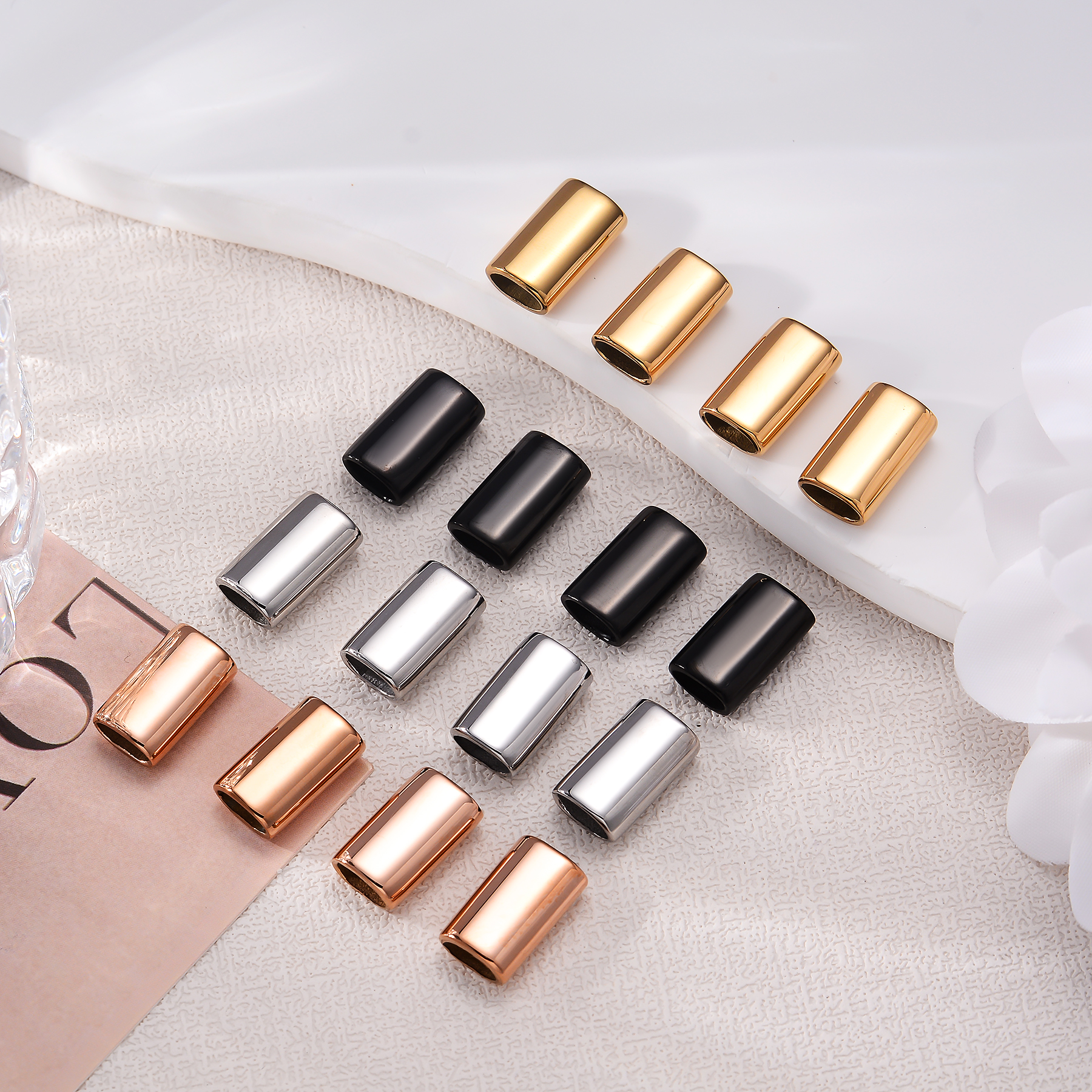 6PCS Stainless Steel Charm Sli - Patent Leather Shine 리뷰 및 가격
